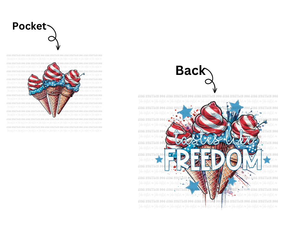 Tastes like Freedom cones-Ready to Press Transfer