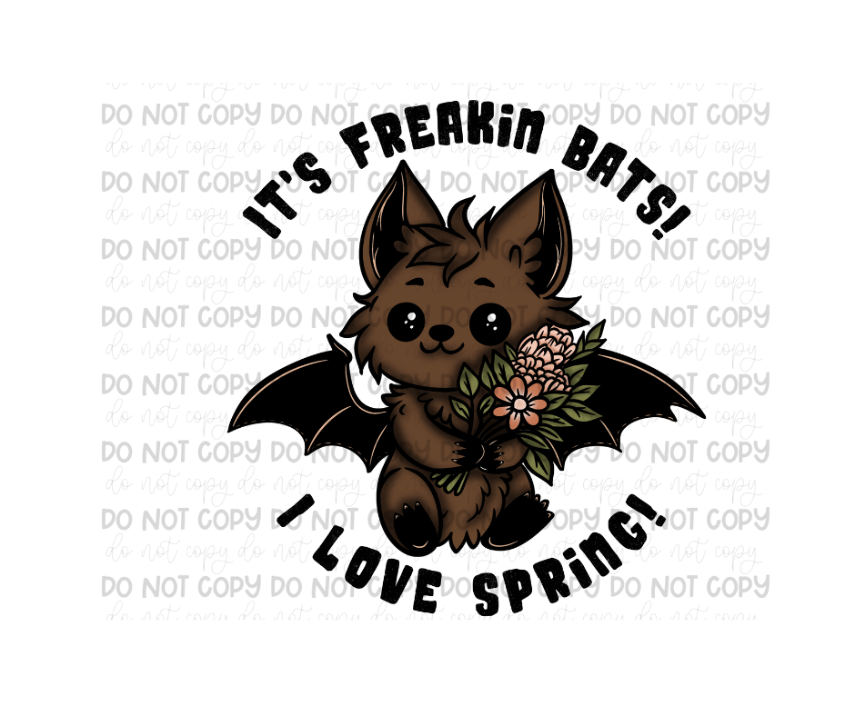 Freakin Bats brown-Ready to Press Transfer