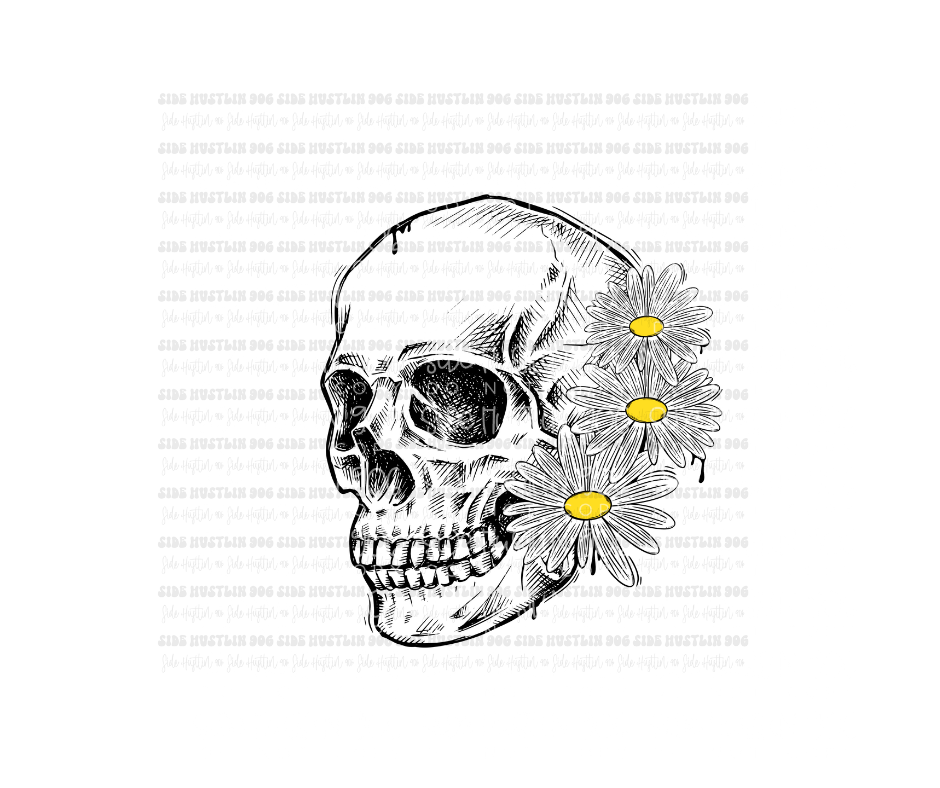 Daisy Skull-Ready to Press Transfer