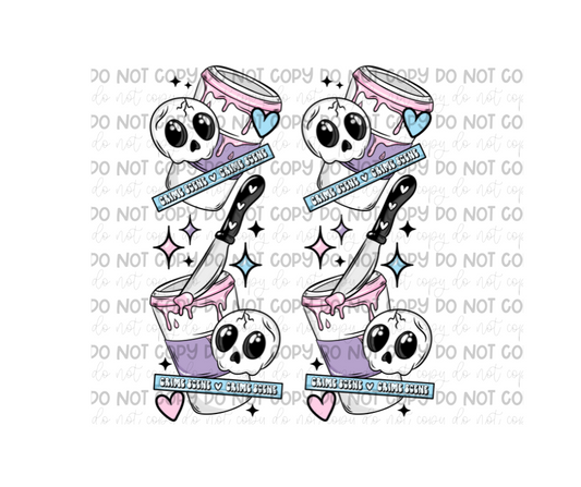 Coffee Crime Scenes Sleeves-Ready to Press Transfer