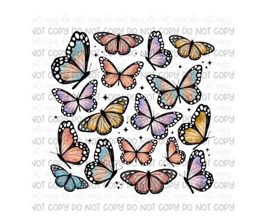 Butterfly Collage -Ready to Press Transfer