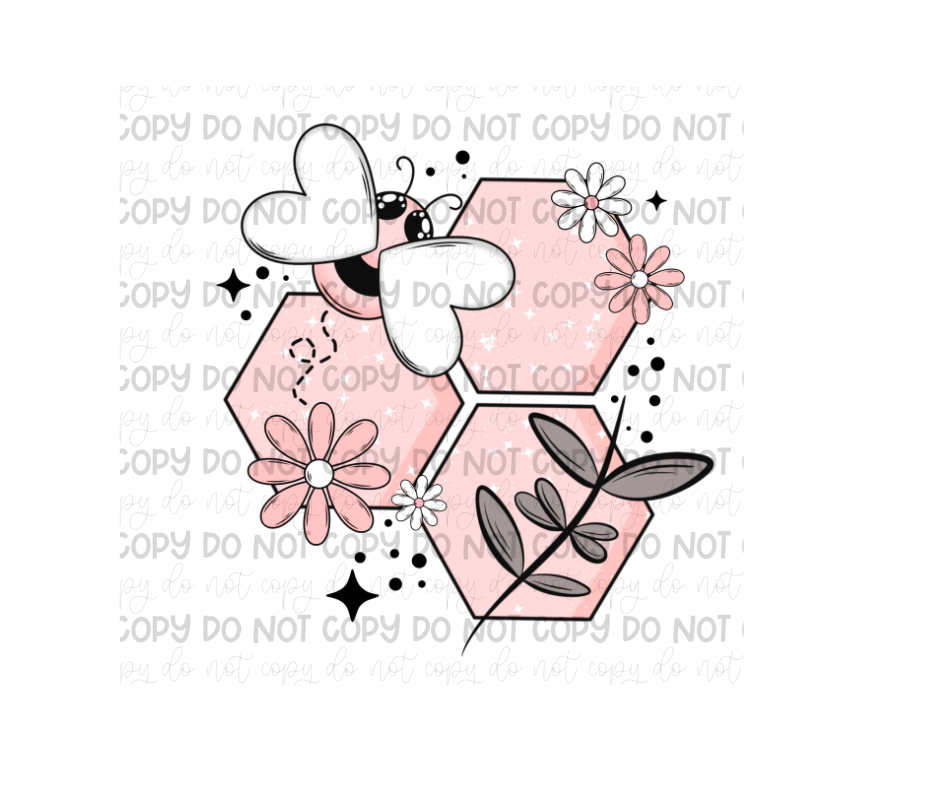 Pink Bee-Ready to Press Transfer