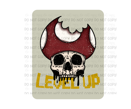 Level Up skull-Ready to Press Transfer