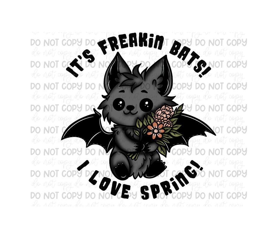 Freakin Bats gray-Ready to Press Transfer