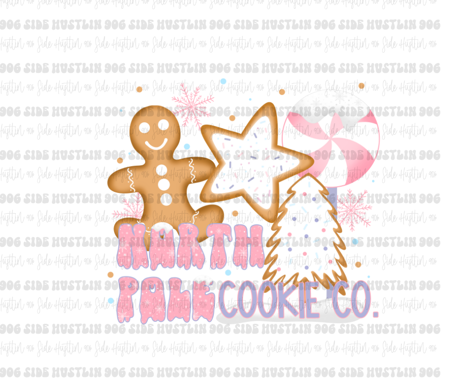 North Pole Cookie Co-Ready to Press Transfer