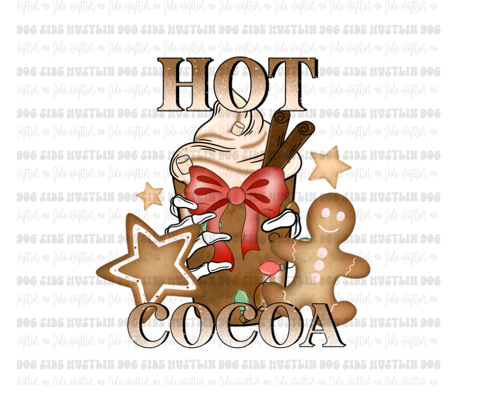 Hot Cocoa skellie-Ready to Press Transfer