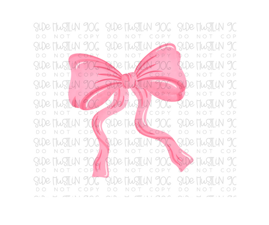 Pink Bow-Ready to Press Transfer
