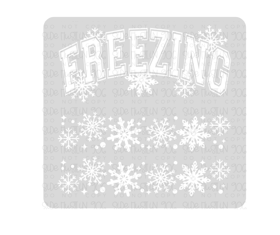 Freezing single color Full sheet white-Ready to Press Transfer