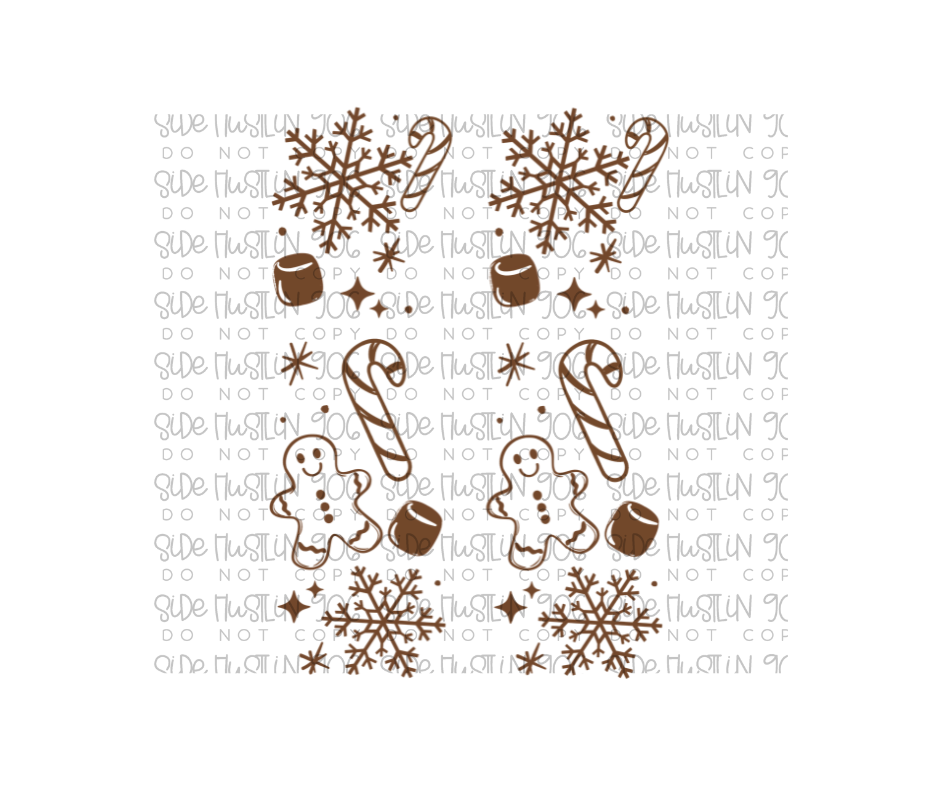 North Pole Hot Cocoa Brown Sleeve-Ready to Press Transfer