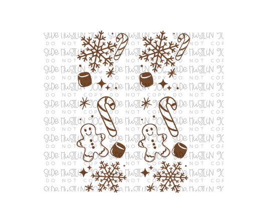 North Pole Hot Cocoa Brown Sleeve-Ready to Press Transfer