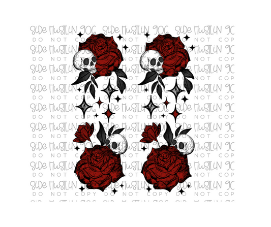 Rose Skellie Sleeves-Ready to Press Transfer