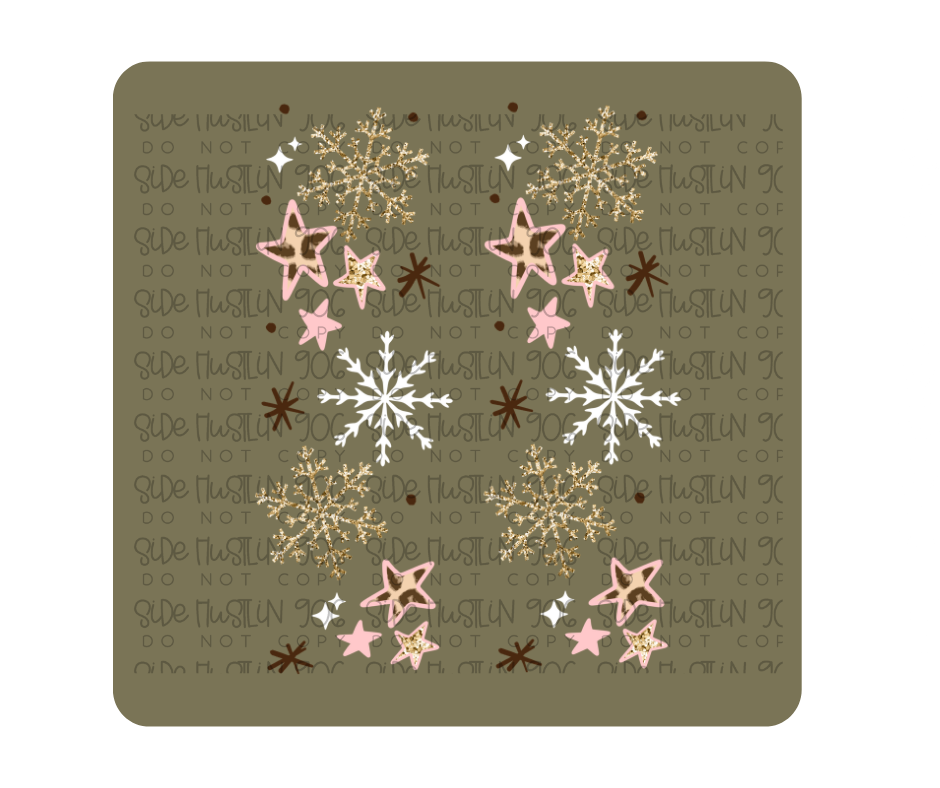 Pink and Gold Coordinating Sleeve-Ready to Press Transfer