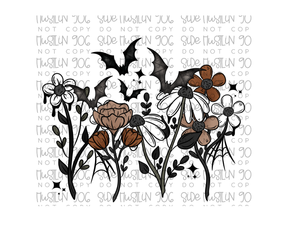 Fall Halloween Florals-Ready to Press Transfer
