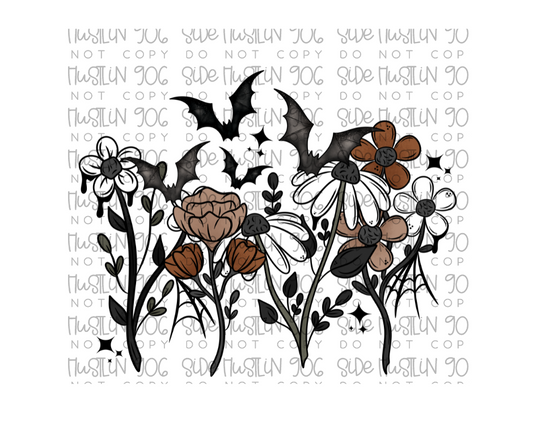 Fall Halloween Florals-Ready to Press Transfer