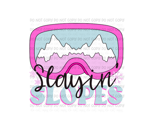 Slayin Slopes-Ready to Press Transfer