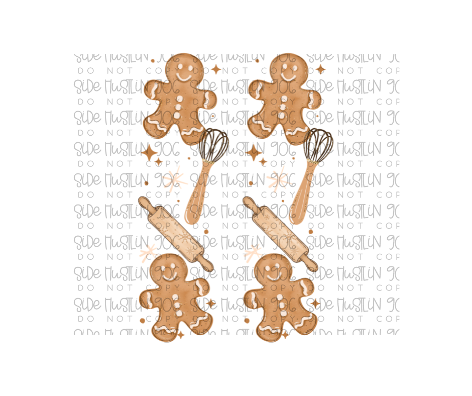 Gingerbread Recipe Sleeve-Ready to Press Transfer