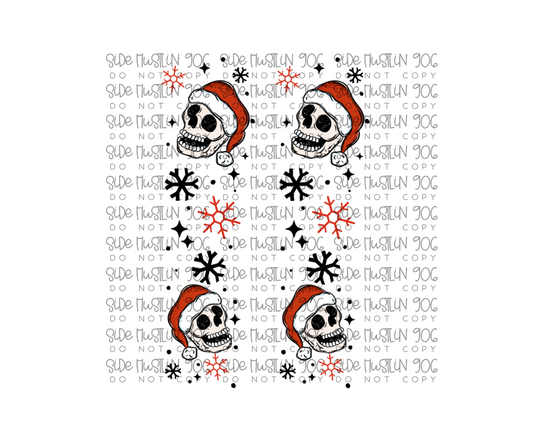 Snow Is Falling Skellie Sleeve Black-Ready to Press Transfer