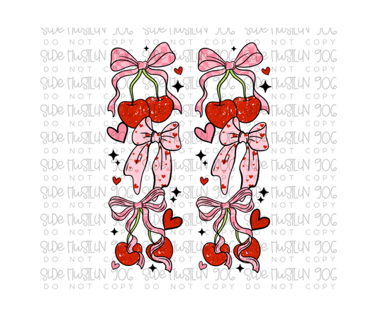 Cherry Bow Sleeve-Ready to Press Transfer