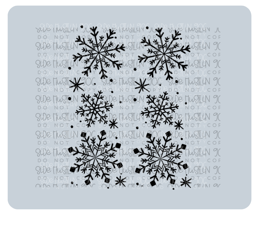 Snowman Face Black Sleeve-Ready to Press Transfer