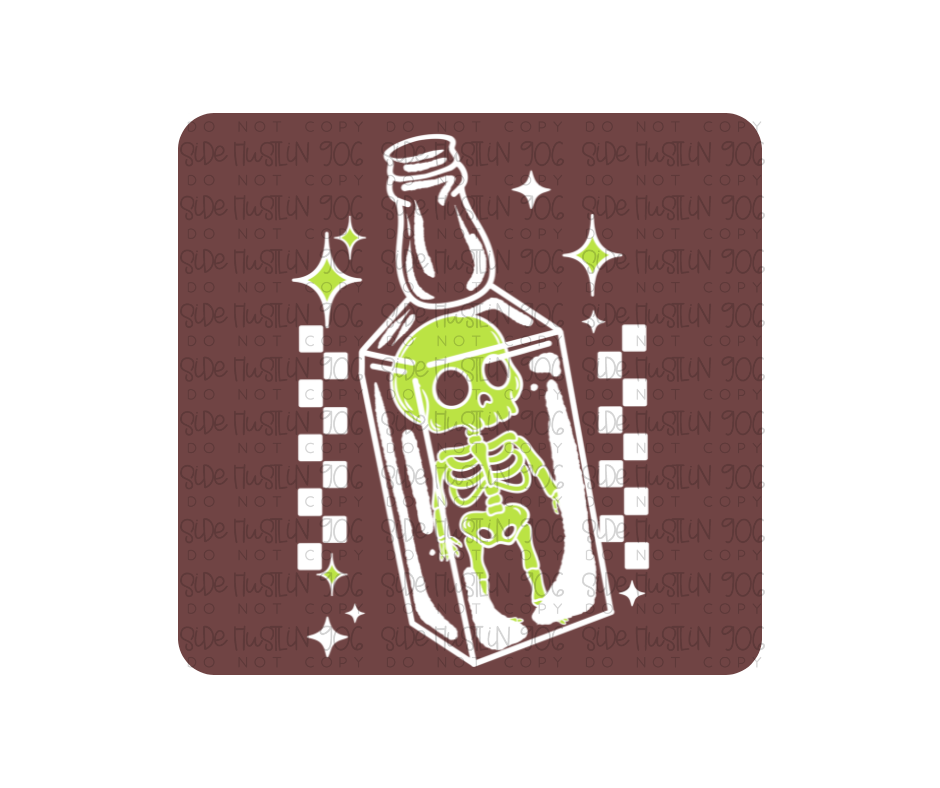 Feeling Bottled up White-Ready to Press Transfer