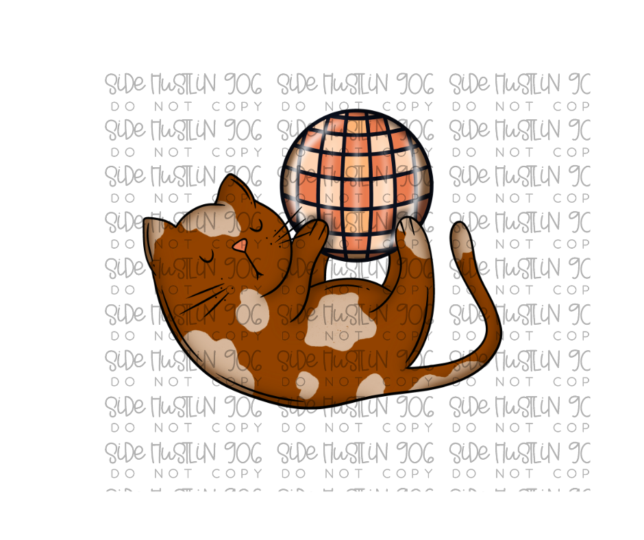 Happy Meow Year orange kitty-Ready to Press Transfer