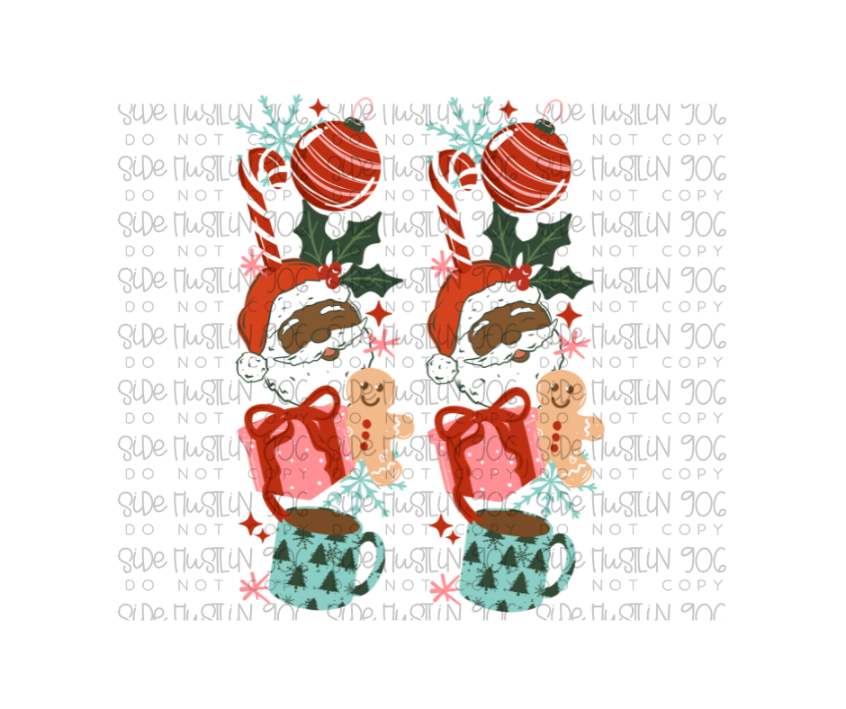 Christmas Things dark skintone Sleeve-Ready to Press Transfer