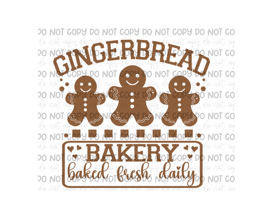 Gingerbread Bakery-Ready to Press Transfer