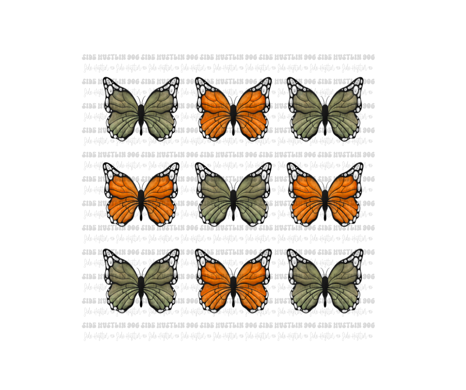 Butterfly Grid-Ready to Press Transfer