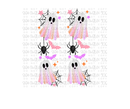 Spooky Season Pastel Ghost Sleeve-Ready to Press Transfer