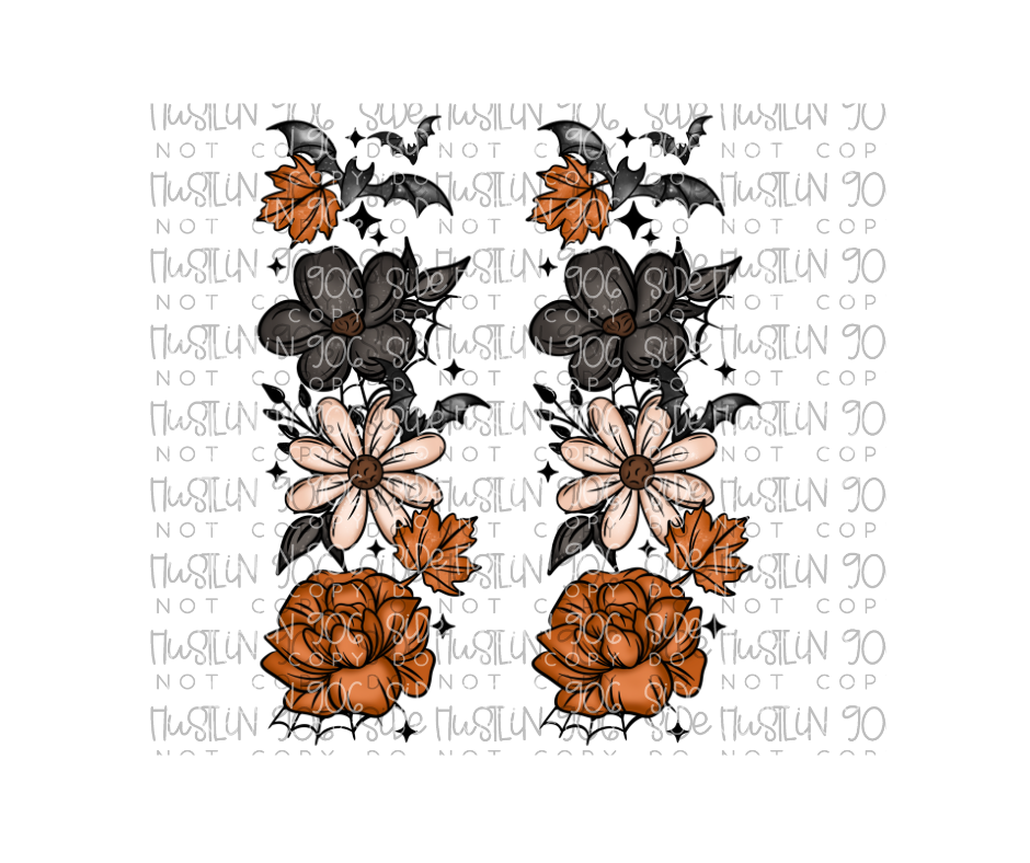 Fall Bat Florals Sleeve-Ready to Press Transfer