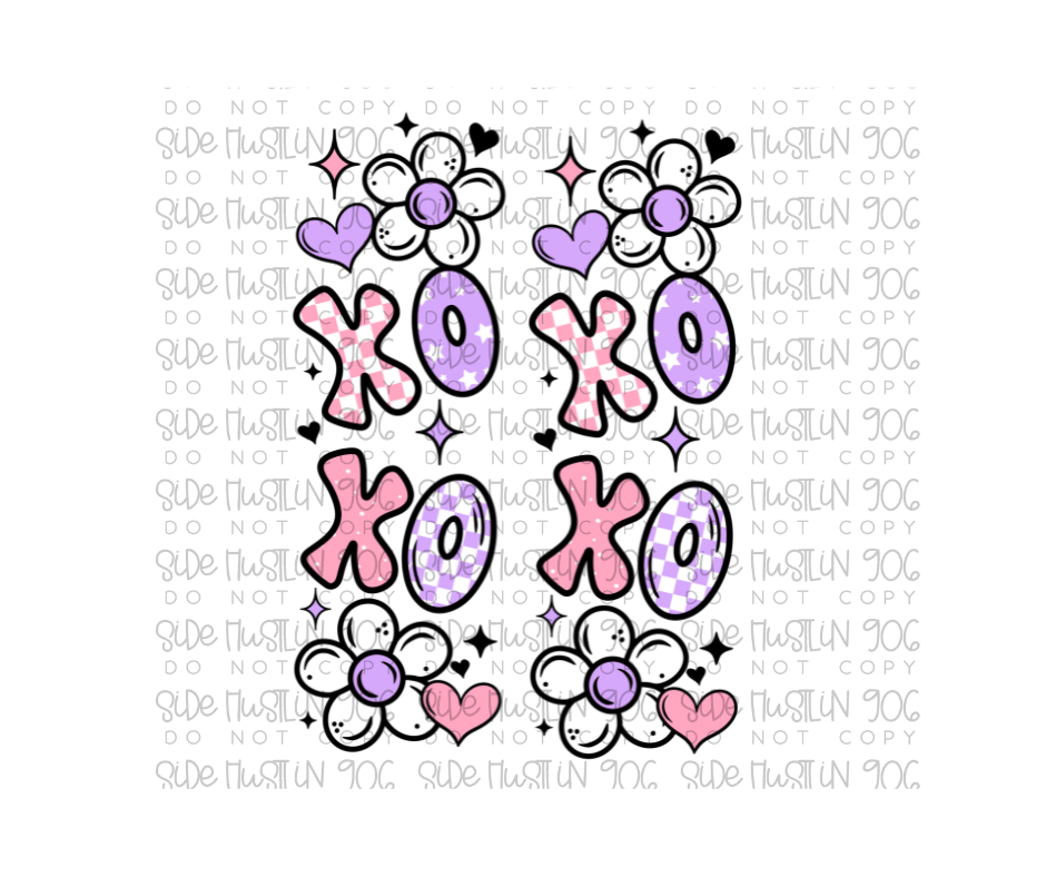 Xoxo SLEEVES-Ready to Press Transfer