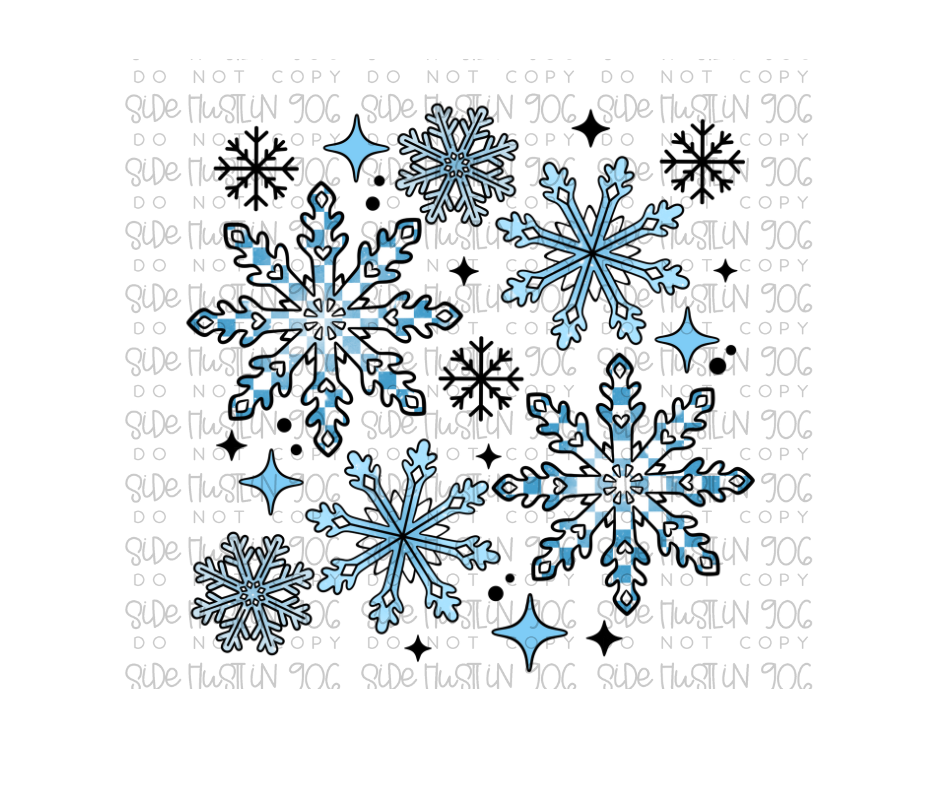 Snowflake Collage-Ready to Press Transfer