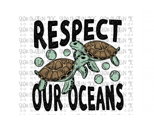 Respect our Oceans-Ready to Press Transfer