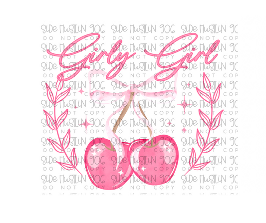 Girly Girl Cherries-Ready to Press Transfer