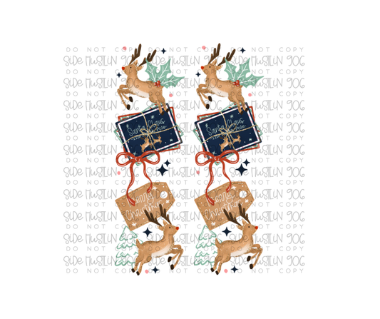 Christmas Postage Sleeve-Ready to Press Transfer