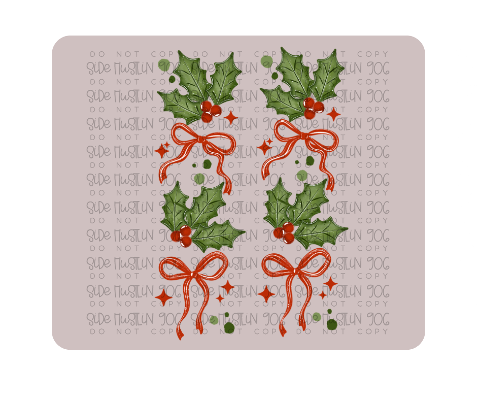 Holly Jolly Bows Sleeve-Ready to Press Transfer