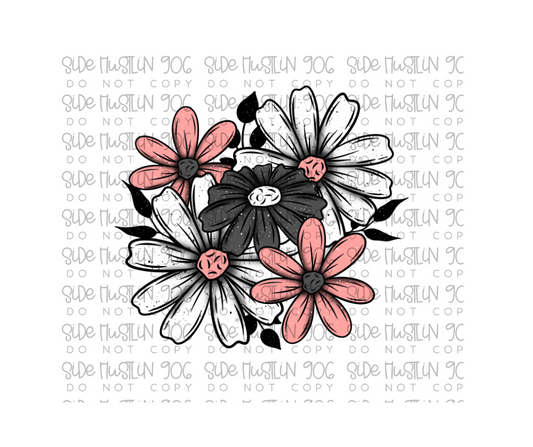 Pink Floral Bouquet-Ready to Press Transfer