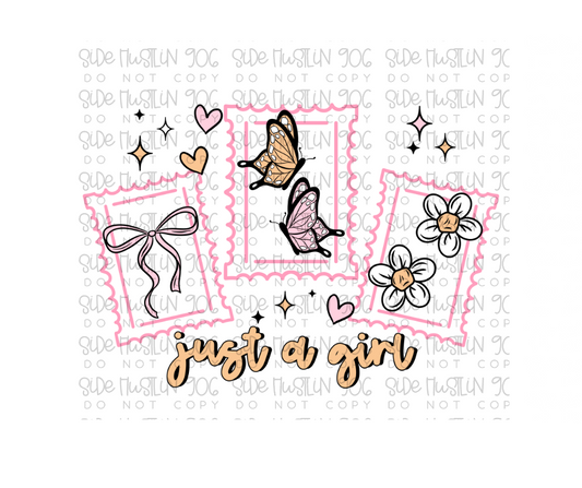 Just a Girl Stamps-Ready to Press Transfer
