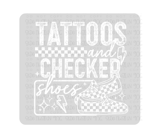 Tattoos & Checker shoes white-Ready to Press Transfer