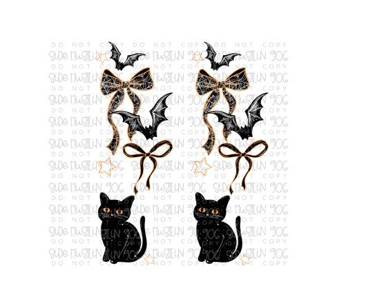 Boo Ghost Cat Sleeve-Ready to Press Transfer