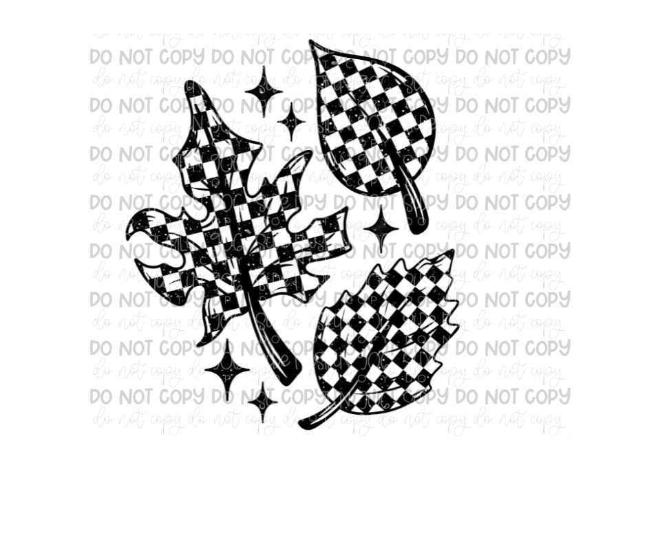 Checker Leaves-Ready to Press Transfer