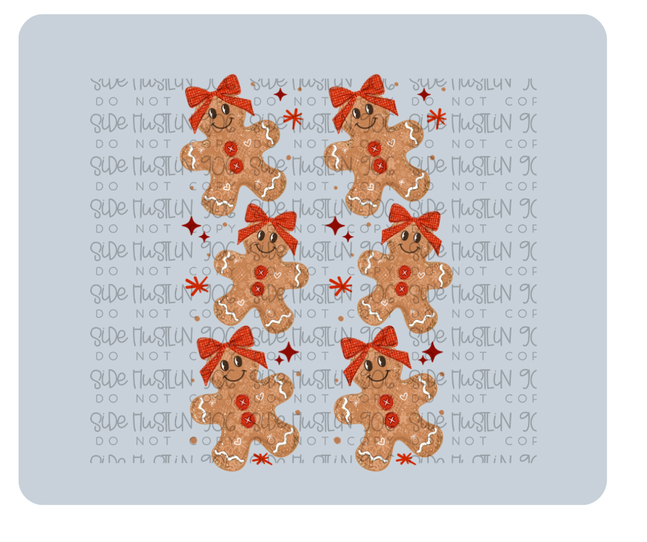 Gingerbread Button Sleeve-Ready to Press Transfer