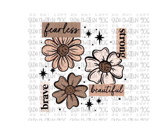 Positive Florals-Ready to Press Transfer