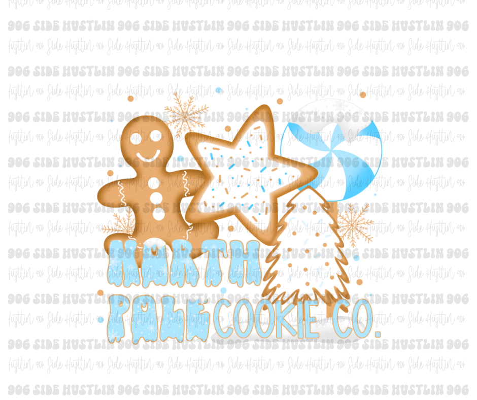 North Pole Cookie Co-Ready to Press Transfer