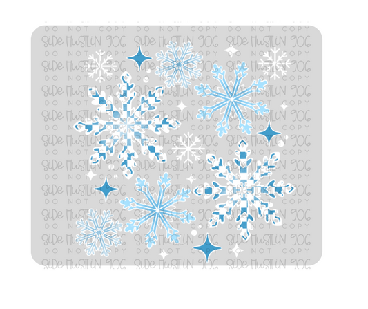 Snowflake Collage white-Ready to Press Transfer