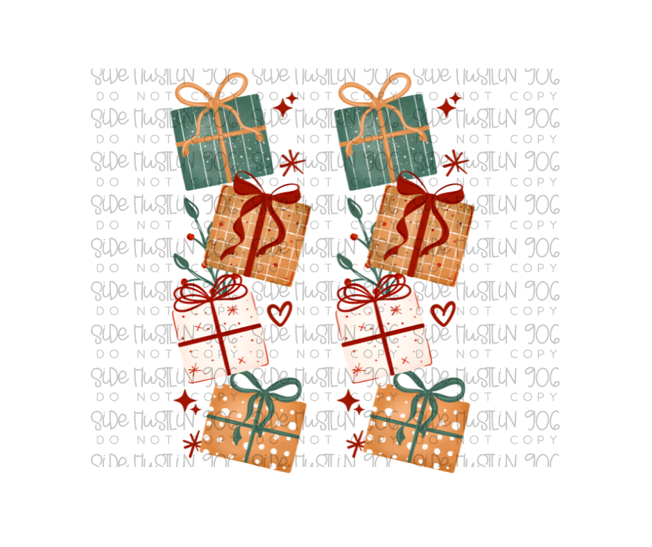 Tis the Season Gifts Sleeve-Ready to Press Transfer
