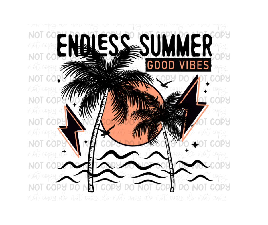 Endless Summer peach-Ready to Press Transfer