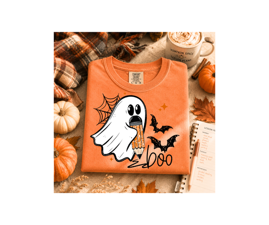 Boo Pencil Ghost Black-Ready to Press Transfer