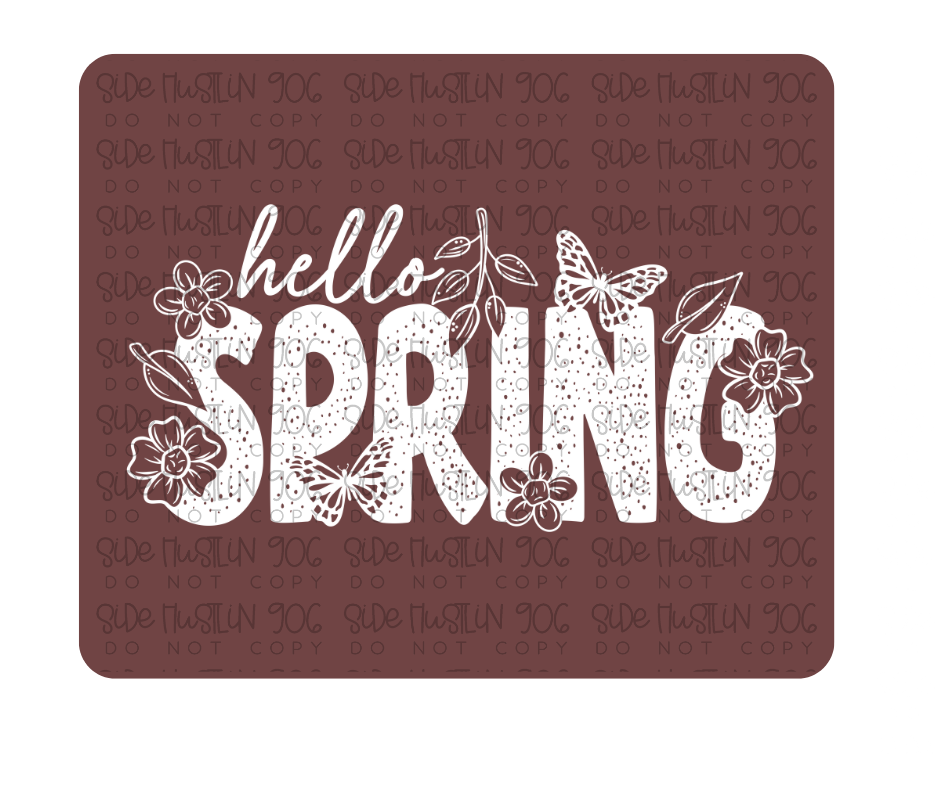 Hello Spring white-Ready to Press Transfer