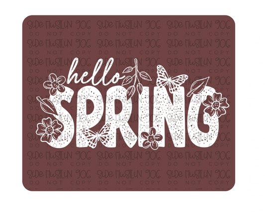 Hello Spring white-Ready to Press Transfer